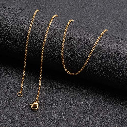 ketting, 20 st 45cm/17.72inch goud roestvrij Stalen koord ketting met kreeft sluiting voor hangers ketting armband DIY Sieraden maken 5