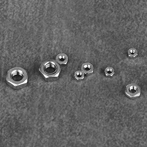 Hex Nut, 140 stuks Hex Noten, roestvrij staal M1/M1.2/M2.5/M3 Thread Hex Noten met Assortiment Box, Noot, Hex Noten 4
