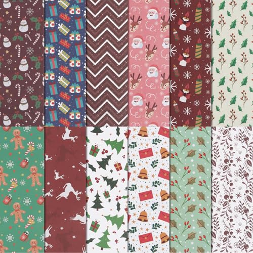 12 Sheets Scrapbook Papier