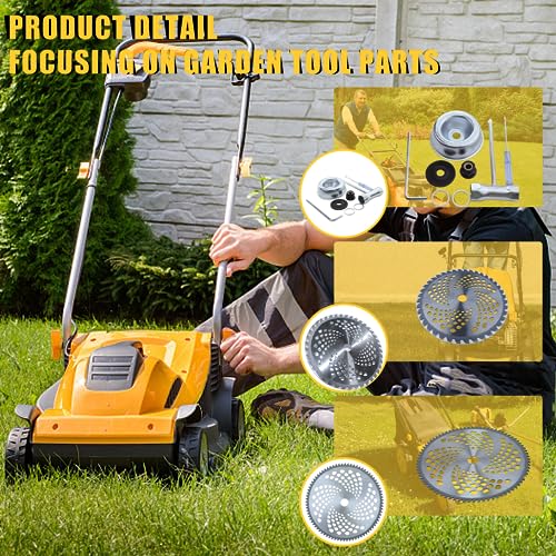Grasmaaiers, Carbide, Roestvrij stalen snijkop Compatibel met grasmaaiers, Edge Cutters, Weed Killers met Universele Adapter set 4