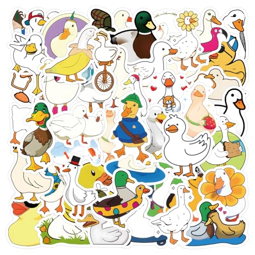 Duck Sticker set Stickers voor tieners Volwassenen 50 stuks Duck Waterproof Vinylstickers Automotor Fiets Skateboard Snowboard Bagage Laptop Koffer Helm Motorfiets Computer 4