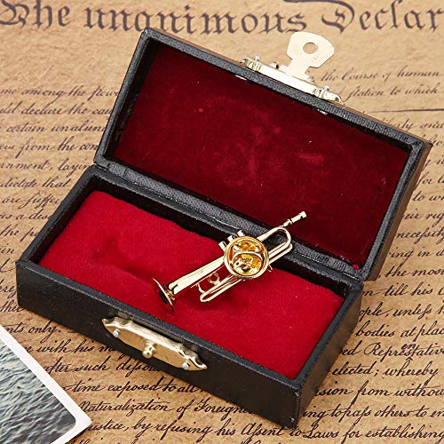 Trompet Brooch, Exquise Muziekinstrumenten Vorm Brooch Women Dress Clip met Potlood Case voor Gift(S)