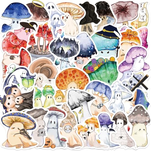 Mushroom Stickers voor tieners Volwassenen 50 Pieces Mushroom Vinyl Sticker Set Auto Motorfiets Fiets Skateboard Snowboard Bagage Laptop Koffer Helm Motorfiets Computer