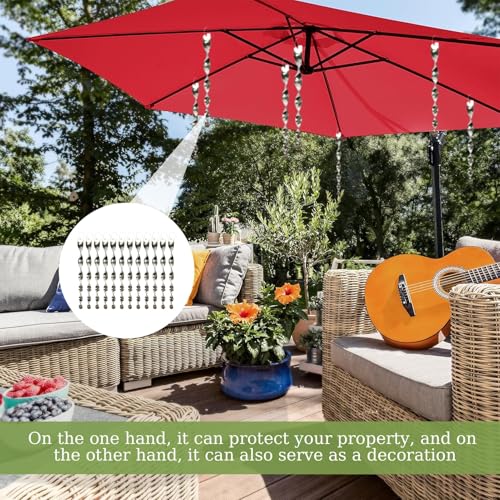 Verpakking van 12 Reflecterende vogelverschrikkers, Reflecterende Windspiraal, Windspiraal, Vogelafstotend, Vogelafstotend, voor de bescherming van bloemen, Tuinverf, Binnenplaats, Patio (30 cm) 5