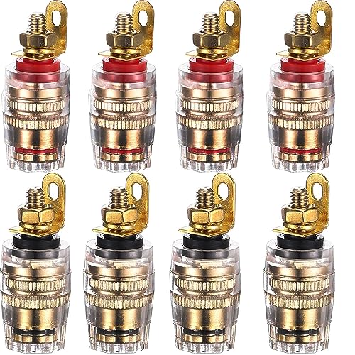 8PCS Speaker Terminal Binding Post Banana Plug Socket Connector 4mm banaan stopcontact