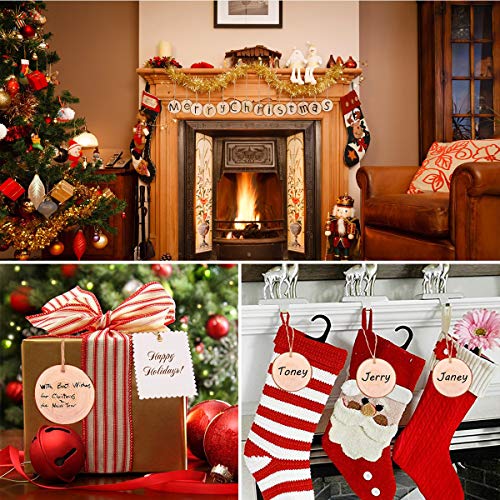 Verpakking van 10 natuurlijke houten schijven, 5-6 cm, rond, onbehandeld hout, schijfjes ongegrilde houten cirkels, boomschijf, houten schijven met schors, voor doe-het-zelf ambachten, kerstversiering, bruiloft