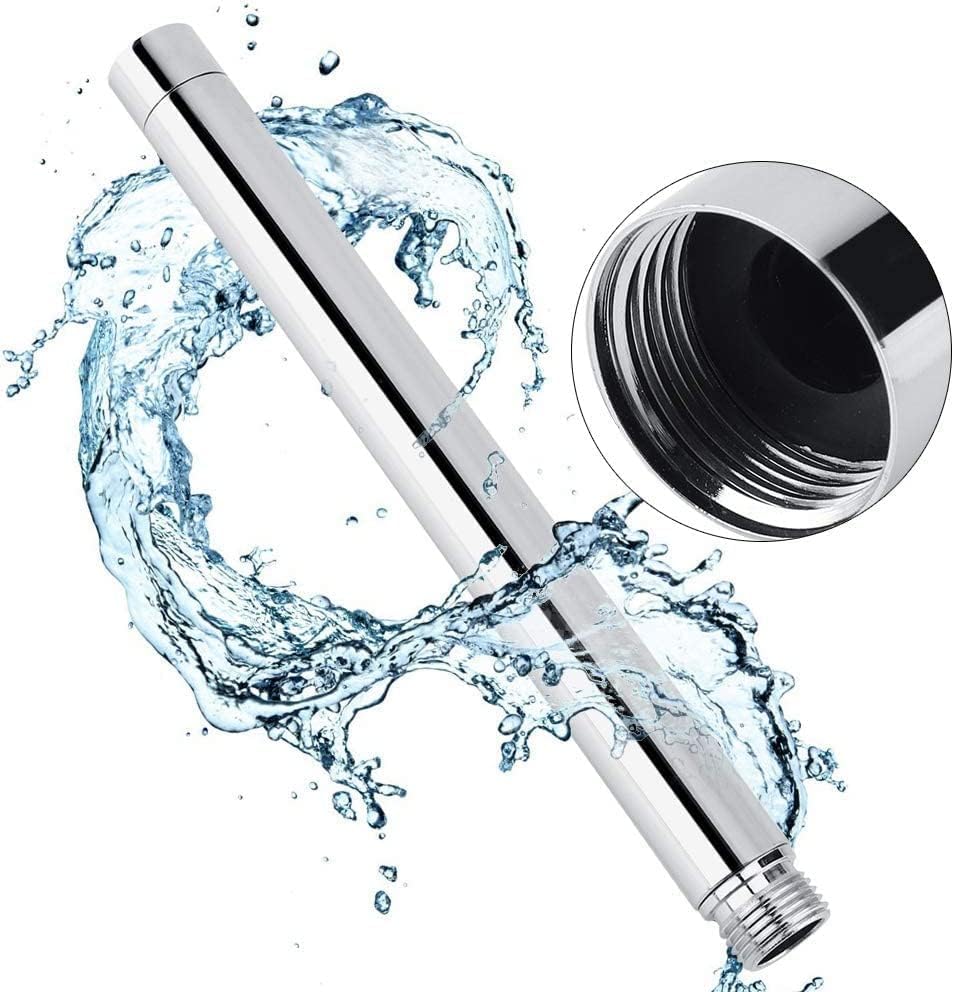 8" Ronde douchekop uitbreiding arm roestvrij staal douche uitbreiding Buis, G1/2 Threaded Chrome Plated Hand Douche Extender Badkamer Accessoires voor badkamer