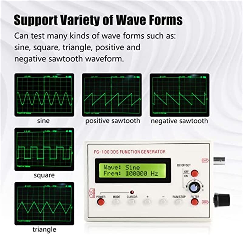 Functionele signaalgenerator, 1HZ‐500KHz Functie lage frequentie signaalgenerator Sine vierkante zaagtand golfvorm 4