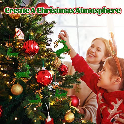 Kerstmis Resin mallen, Elk Shaped Kerstmis Siliconen mallen Kerstmis Resin Hanger met 10 Zilveren Draad Lanyards voor Kerstmis Boom Ornament Decoratie Keychain DIY Cadeau