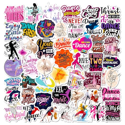 Dans Sticker Set kinderen tieners 50 stuks dans waterdicht Vinyl Stickers Laptop Skateboard Koffer Helm Auto Fiets mobiele telefoon Motorrijwiel Bike Scrapbook Cadeaudagboek