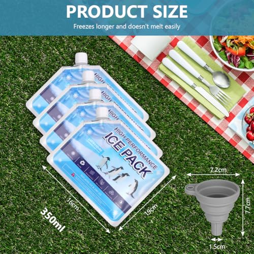 4/6 stuks ijspakketten, hoge kwaliteit koele ijszak, Duurzame herbruikbare ijsschuren, herbruikbaar voor kamperen, picknick, strand en buitensport