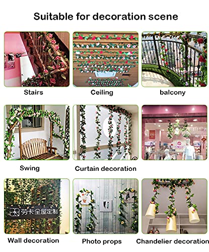 1 stuk kunstmatige kersen Blossom Garlands bloemen krans bloemen Vine zijde bloemen Garlands hangen kunstbloemen Garland decoratie voor bruiloft partij Startpagina Tuin boog muren 256 4