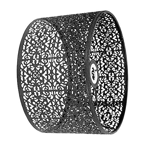 Lampschade Holle Out Metal Lampschade E27 E14 Universeel Gebruik Goede warmtedissipatie Exquise Artistieke Carving Lamp (zwart)