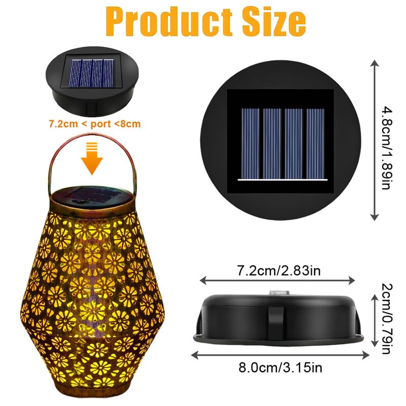 Vervanging Zonnelicht Zonnepaneel Lantaarn Vervangingsdeksel 4 stuks Vervangingslamp voor Lantaarn 8cm Buiten Zon Lid Decoratie
