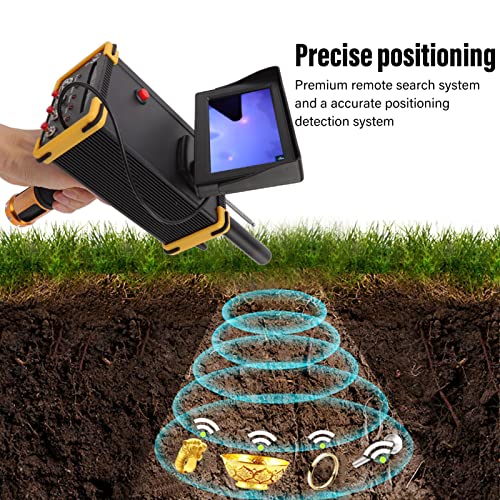 15M Deep Metal Detector Gold Digger Metal Scanner Zoekbereik Apparaat 1000M met GR8000 Screen Yellow Edge 100-240V (EU-plug) 4
