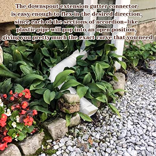Intrekbare Regenpijpverlenger, Regengootafvoerpijp, Telescopische Afvoerloopverbindingen, Duurzame Regengootafvoerverlengingsconnector voor Droog Grond en Overstroming 4
