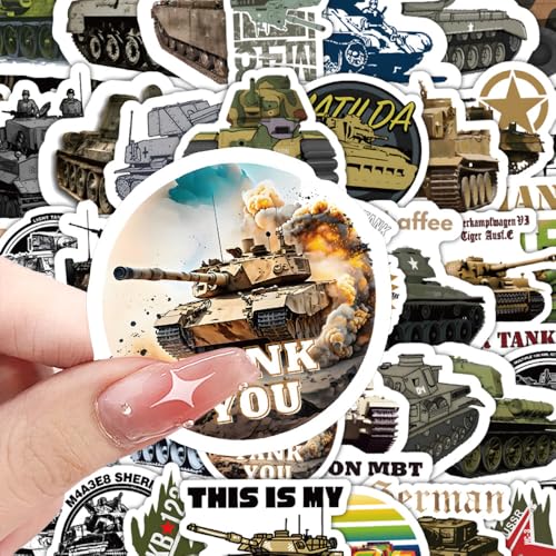 Verpakking van 50 Tank Stickers voor tieners en volwassenen Tank Vinyl Sticker Set Auto Motorfiets Fiets Skateboard Snowboard Bagage Laptop Koffer Helm Motorfiets Computer 4