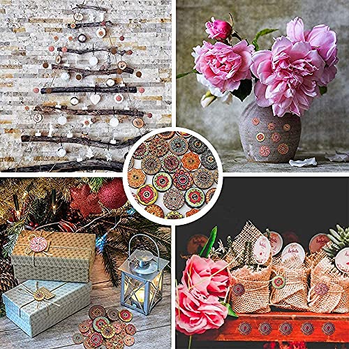 100 stuks houten knopen (vintage gemengde knopen) 3