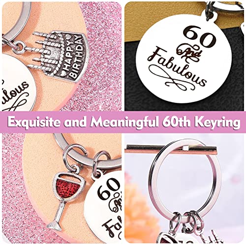 verjaardag sleutelhanger, verjaardag cadeau vrouw voor mannen verjaardag prachtige sleutelhanger geschenk met gelukkige verjaardag kaart, zilver., Een maat, zilver 4