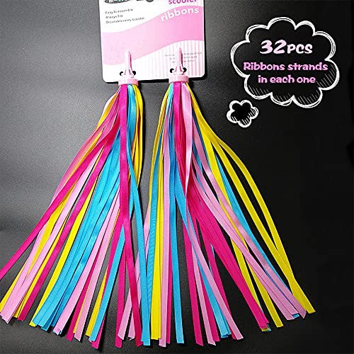 Streamers, Kleurrijke Handlebar Streamers voor kinderen, Eenvoudig te installeren, Perfecte Bike Decoraties, 2 PCS Kid's Scooter Libbons met Craft Tec (Color4)