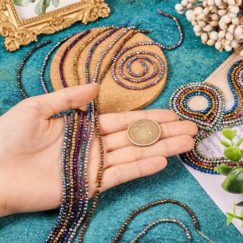 13 Strands 3mm Facet ronde glazen kralen Crystal Glas Rondelle Losse kralen voor DIY ambachten armband ketting sieraden maken 5