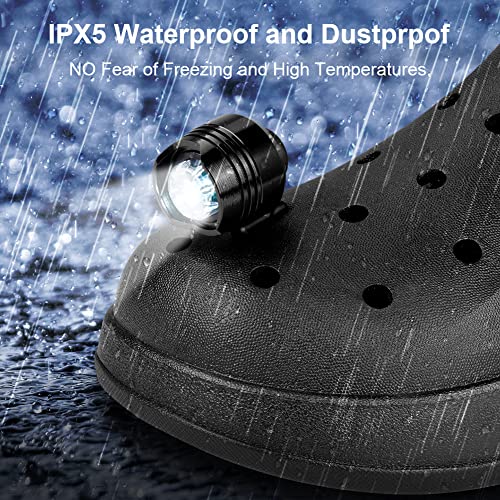 2 Pack Schoenen Licht Accessoires voor schoenen met 3 lichtmodi, schoenen Decoraties Kleine schoenen Ornamenten Licht in het donker, voor wandelen, Camping, Grappig Cadeau, Legering +ABS 5