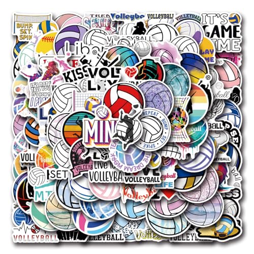 Volleybal Sticker Set, 100 stuks, Waterdichte Vinyl Stickers voor Auto, Motorfiets, Fiets, Skateboard, Snowboard, Bagage, Laptop, Koffer, Helm, Motorfiets, Motorfiets 3