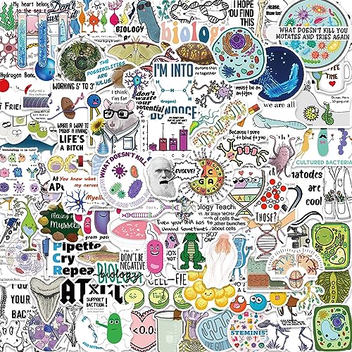 Biologische laboratorium sticker set stickers kinderen tieners 100st laboratorium waterdicht vinyl decals laptop skateboard koffer helm auto fiets mobiele telefoon motorfiets scrapbook 3