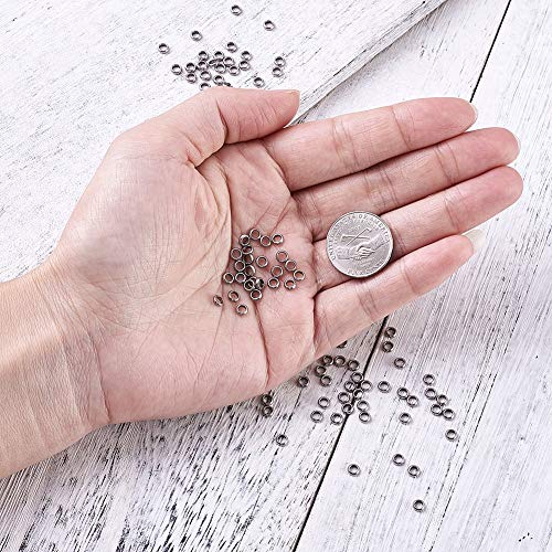 100 st Roestvrij stalen Ring Spacer kralen 4x1,5mm metalen stopper kralen voor ketting armband sieraden maken gat: 2mm 5