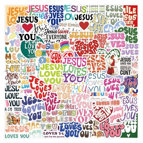 Jezus Christelijke Stickers voor tieners en volwassenen, 100 stuks, Bijbel, Waterdichte Vinyl Sticker Set, Auto, Motorfiets, Fiets, Skateboard, Snowboard, Bagage, Laptop, Koffer, Helm, Motorfiets 5