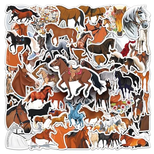100 stuks Paard Stickers voor tieners Volwassenen Paard Paard Waterdichte Set Vinyl Set voor Auto Motorfiets Fiets Skateboard Snowboard Bagage Laptop Koffer Helm Motorfiets Motorrijwiel