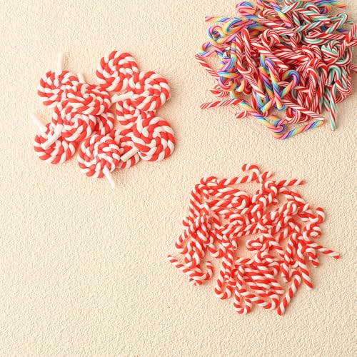 100 stuks mini-suikerstokken, decoratie, 21 mm, kerstboomversierening, doe-het-zelf mini-kersthanger, Kerstmis, hangende ornamenten voor kerstboom, kerstthemafeest, woondecoratie (A-rood) 5