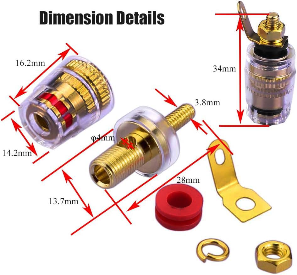 10 stuks luidspreker terminal banaan stopcontact 4mm banaan jack