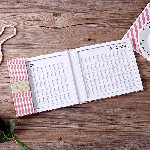 120 Sticks Nail Art Display Nail Poolse kleurplaten Nail Gel kleurkaart Nail Polish Display Chart Boek Nail Art Display Plank (Stripes)