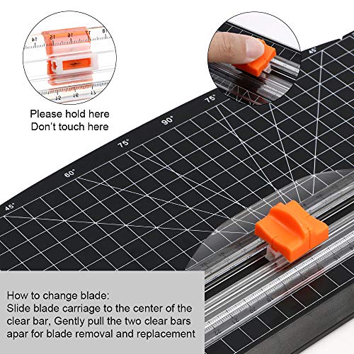 papiersnijder 8st vervanging snijbladen met veilige pers ontwerp voor papiertrimmer te snijden A2, A3, A4, A5 papier, foto's (binnen 1.5mm) 5