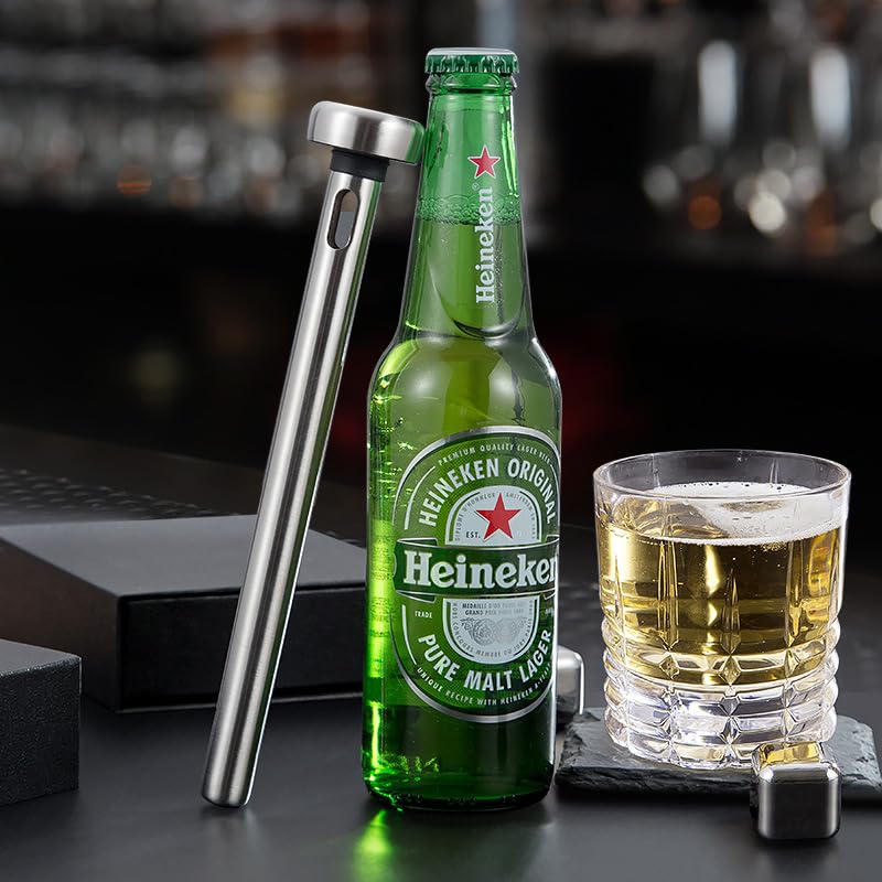 2 st Roestvrij stalen bier koelers geïntegreerde koeling technologie Houd uw drank koud gemakkelijk te gebruiken voor flessen 5