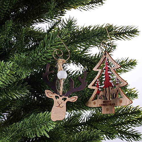 100st Kerst Hooks, Kersthaakjes voor ornamenten met opbergdoosje Kleine metalen draad haken voor opknoping Kerstboom decoraties Festival decoraties (Goud) 5