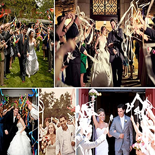 50 x bruiloft Sticks met Bells, Lace Air Snakes, Silk Fairy Stick, Lace Ribbon, bruiloft muren, Fairy Stick, Wensstafs voor bruiloft, Party, Baby Douche, Verjaardag, Vakantie, Kerstmis, Lilac 5