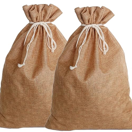 Jute Tassen Advent Kalender Tassen Geschenken voor bruiloft Advent Kalender (Donker Bruin / 30 x 40 cm / 5 stuks)