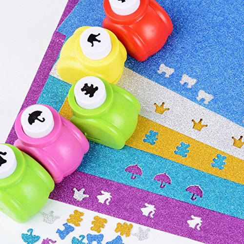 DEOMOR Set van 10 motief ponsen, papier ponsen set, in 10 verschillende motieven voor ambachten, wenskaarten, fotoalbums, tafelkaarten, scrapbooking, 3.2 x 3 x 2,5 cm 5