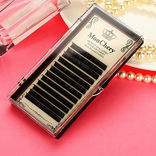 wimper uitbreiding natuurlijke zijde eiwit C Curl Valse wimpers Dense dikke make-up gereedschap Mix Tray (10mm) 5