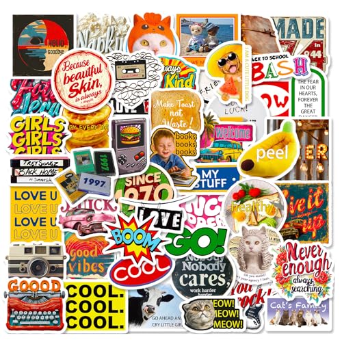 Camera's Eten Sticker Set Kinderen Tieners 50 stuks Camera's Waterdicht Vinyl Decals Laptop Skateboard Koffer Helm Autofiets mobiele telefoon Motorrijwiel Bike Scrapbook Geschenk dagboek muggen