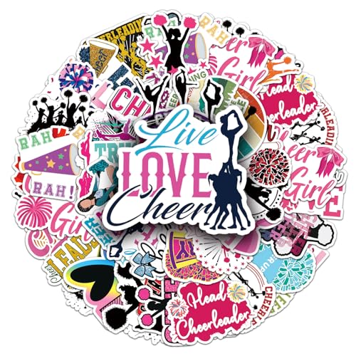 Cheerleader Sticker Set Stickers voor kinderen tieners 50 stuks Dieren Waterdicht Vinyl Sticker Laptop Skateboard Koffer Helm Auto Fiets mobiele telefoon Motorrijwiel Bike Scrapbook