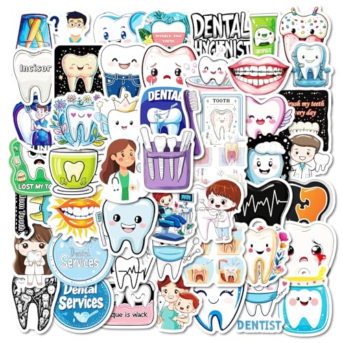 Tandenstiften voor tieners en volwassenen, 50 stuks, cartoon tandartsen, Vinyl Set, Auto, Motorfiets, Fiets, Skateboard, Snowboard, Bagage, Laptop koffer, Helm, Motorfiets, Computer