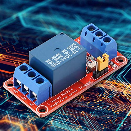 1 Channel Relay Power Switch Module, 5V 1 kanaal Module Relay Card met Optocoupler High & Low Level Trigger Expansion Board voor 5V/12V/24V (5V)