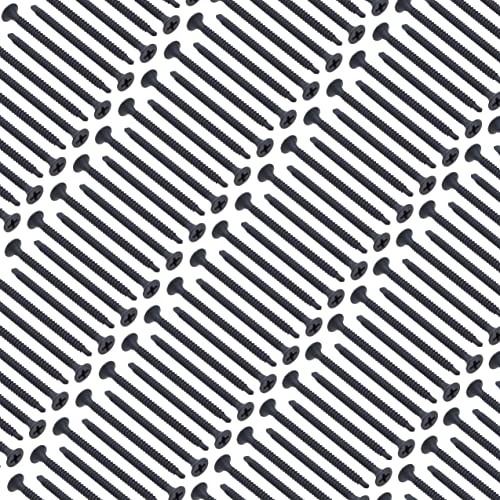 3,5 mm x 35 mm Zelfboren Drywall Schroef Self Tapping Zwarte Schroeven Fijn Thread Phillips Schroef met Fosfaat gehard staal Schroef voor gipsplaten op metalen stud profiel (Pack van 50) 5