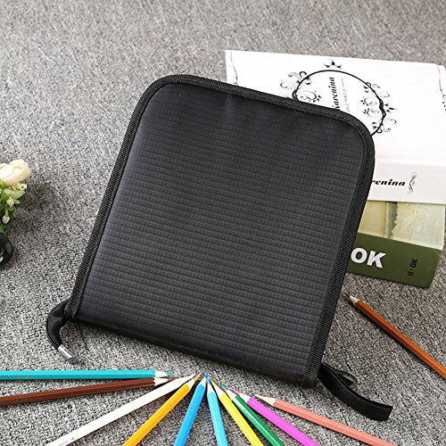 72/120 Holes Pencil Case met rits grote capaciteit voor aquarel Pens Markers Potlood 5