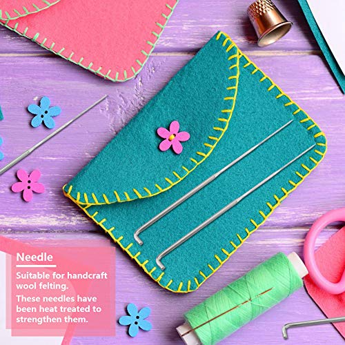 Viltnaalden Maat Lm voor droge fijne Profi 100st Handcraft Wol Viltnaalden Kits Hook Set Handgemaakte gereedschap Accessoires (M) (dikte naald) 4