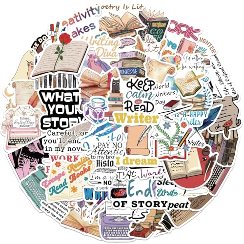 Cartoon Writer Set voor tieners en volwassenen, 50 stuks, Waterdichte Vinyl Sticker Set voor Auto, Motorfiets, Fiets, Skateboard, Snowboard, Bagage, Laptop Koffer, Helm, Motorfiets, Computer 4