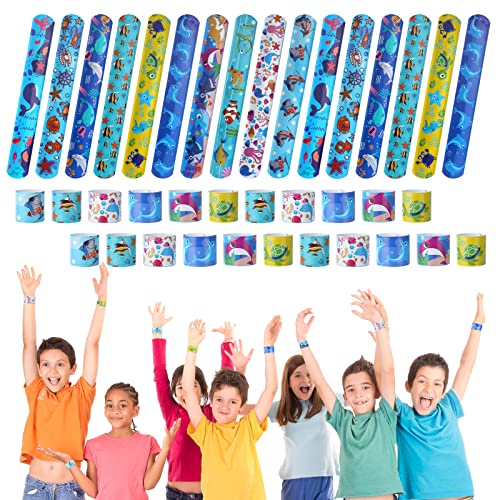 Klik op armbanden voor kinderen, kleurrijke dier / ruimte / Dinasaurus / eenhoorn / zeemeermin, vouwen armbanden, kinderen verjaardag gunsten favors Perfect voor kinderen jongens meisjes 23 * 5,5 * 2,5, PVC, Siliconen PVC 5